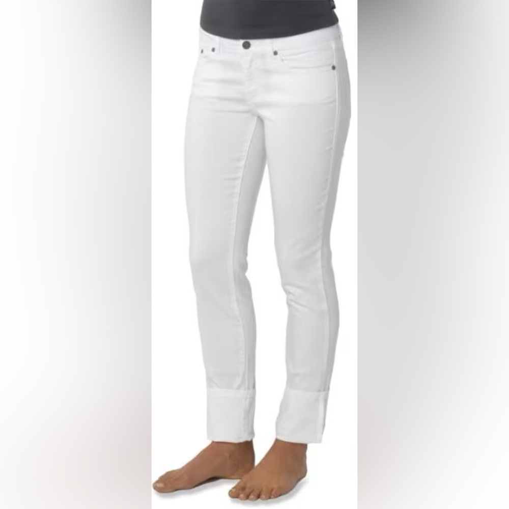 prAna Kara White Straight-Leg Jeans